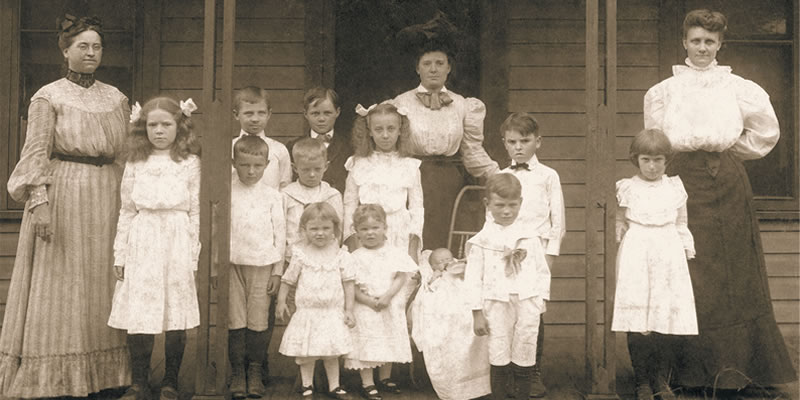 Miss Winnie Mitchell and Others at First House