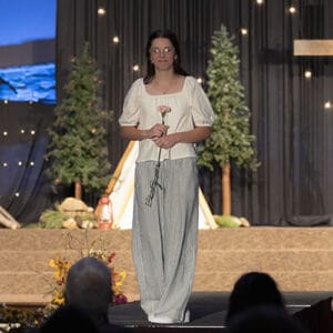 Allysen holding a flower