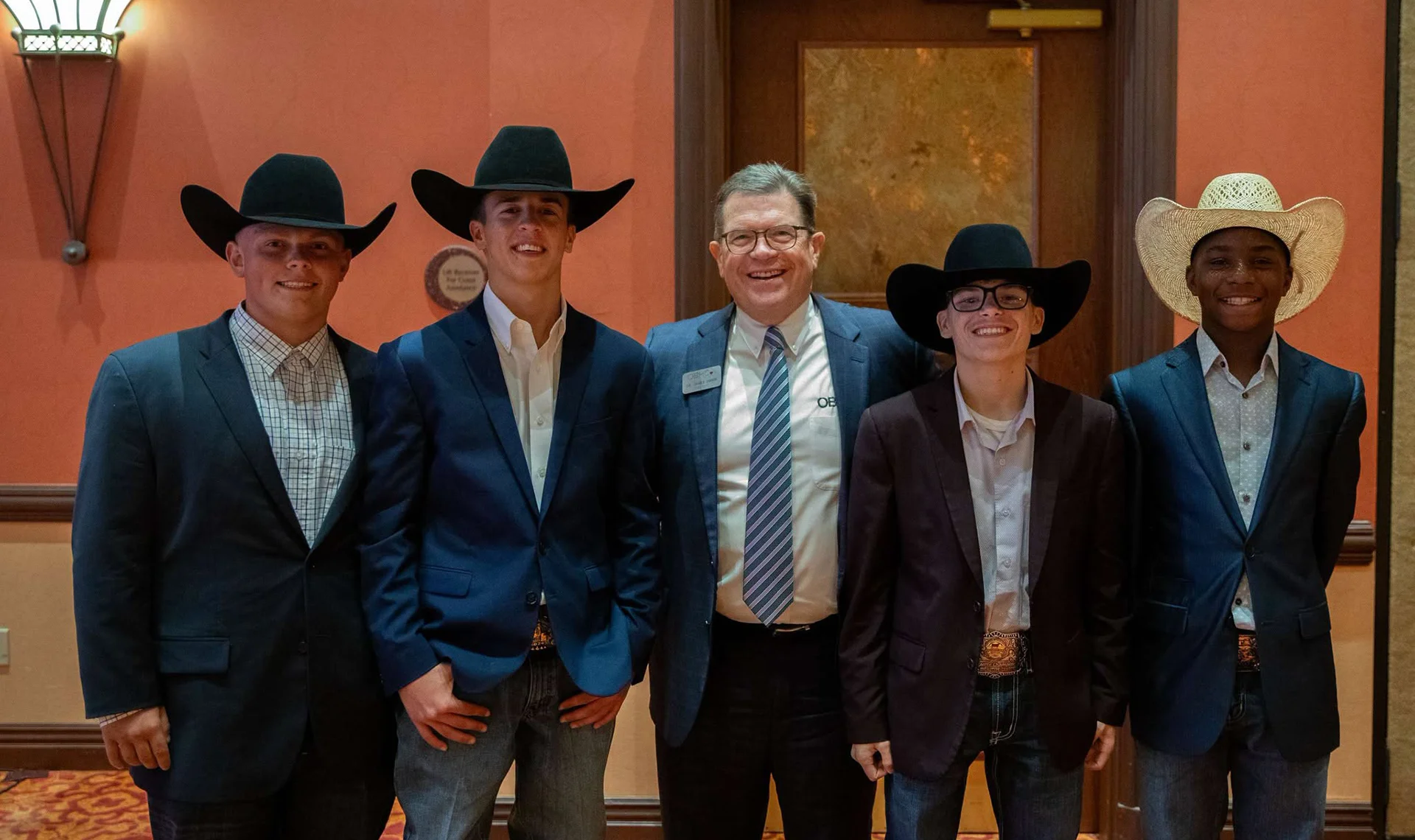 OBHC Boys Ranch teens with President